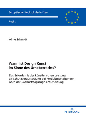 cover image of Wann ist Design Kunst im Sinne des Urheberrechts?